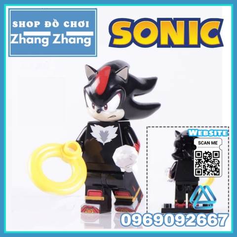 Xếp hình Amy Rose - Shadow - Metal Sonic - Knuckles - Tails - Silver Lego Minifigures WM6086