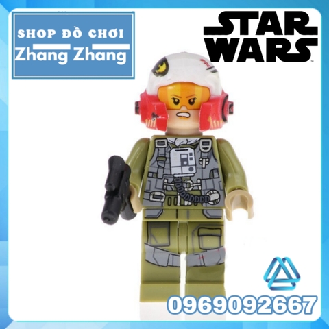 Xếp hình Star Wars Ki-Adi-Mundi - Rey - Moloch Luke Skywalker Imperial Pilot Rebel Trooper Lego Minifigures Pogo PG8116