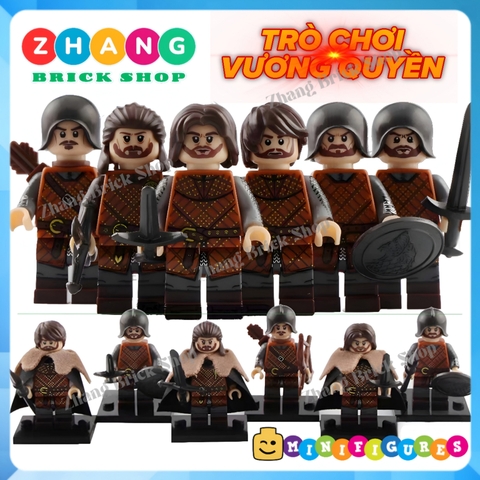 Đồ chơi xếp hình Game of Thrones gồm Eddard Stark - Jory Cassel - Hallis Mollen mô hình Minifigures XP042 047
