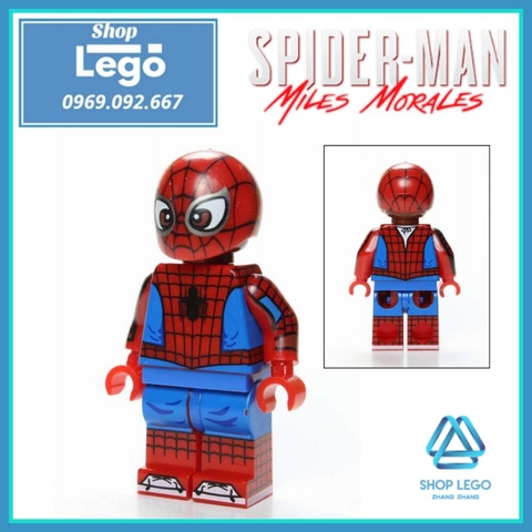 Xếp hình Người nhện Spider-Man Mile Morales Lego Minifigures Kopf KF6090 KF1170