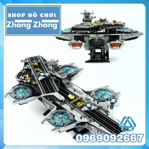 [3066 hình] Xếp hình Tàu sân bay Battleship S.H.E.L.L biệt đội Avengers Lego minifigures Decool Jisi 7100 Lepin 07043