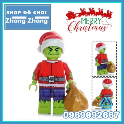 Xếp hình giáng sinh Hulk Deadpool Spider-Man Wolverine Supergirl Groot Marry Christmas Lego Minifigures POGO PG8185