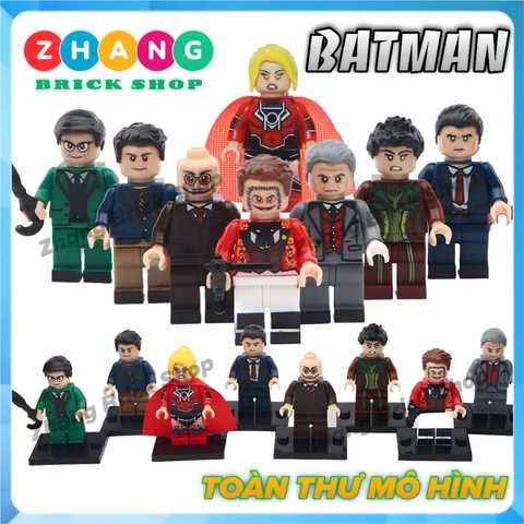 Xếp hình Alfred - Bruce Wayne - Fish - Jerome - Riddler - Hugo Gordon Red Lantern Supergirl Lego Minifigures POGO PG8119
