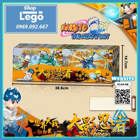 Xếp hình linh thú Gamahiro - Shichibi-Chomei - Gobi-Kokuo - Rokubi-Raijuu trong Naruto Lego Minifigures PRCK 69617