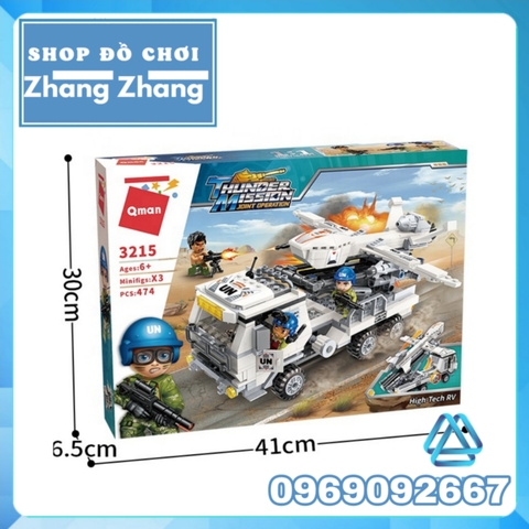 Đồ chơi Xếp hình Xe hummer quân sự Liên hiệp quốc Enlighten 3205