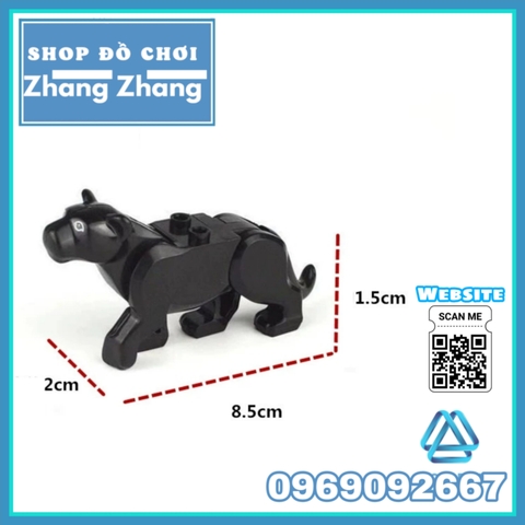 Xếp hình thế giới động vật Báo đốm Hổ vằn Nai sừng tấm bò sữa Lego Minifigures JM001