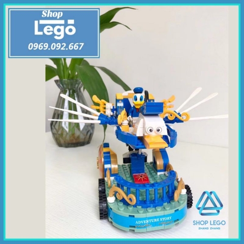 Xếp hình Xe bay có cánh của vịt Donald trong phim hoạt hình chuột Micky Lego Minifigures PRCK 69654