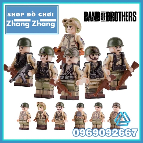 Đồ chơi xếp hình Lính dù Mỹ thế chiến II Band of Brother Minifigures JA003 008