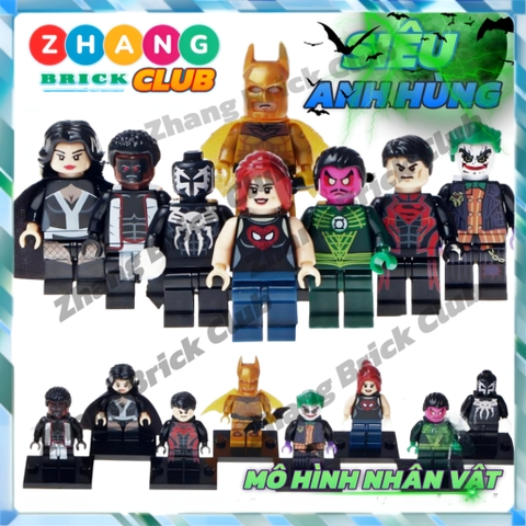 Mô hình nhân vật Batman Sinestro Zatanna Superboy Mary Jane Mr Terrific Joker Venom WM6002 Zhang Brick Shop