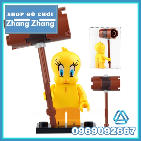 Đồ chơi xếp hình Porky gồm Petunia - Tweety Bird - Tazmanian Devil - Speedy Gonzales Wile Coyote Minifigures 91007 91012