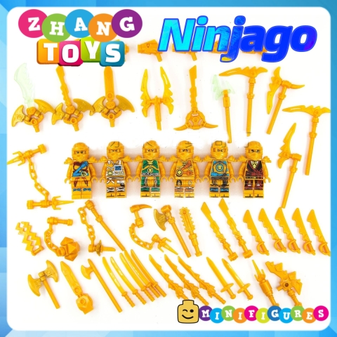 Đồ chơi xếp hình Ninjago Bản đặc biệt Vàng Golder Minifigures JR2020-2