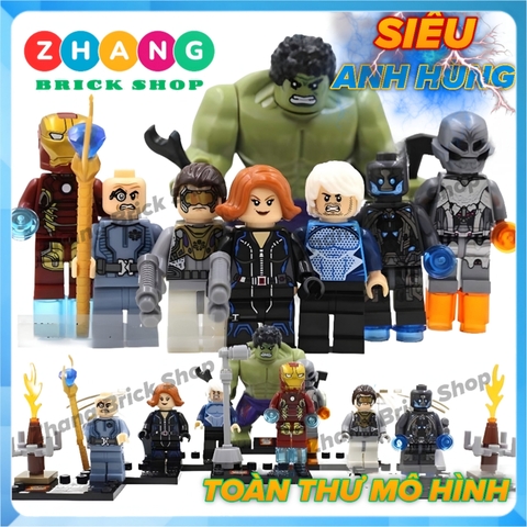 Xếp hình Avengers: Age of Ultron Henchman Ultron Sentry Baron Struker Quick Silver Black Widow Lego Minifigures SY276