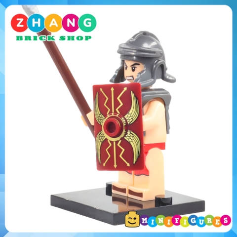 Xếp hình lính bộ binh Roman Rome La mã Gladiators Khiên và giáo Lego Minifigures xinh xh648 x0164