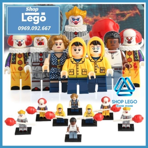 Xếp hình IT - Tên hề ma quái Pennywise Beverly George Chosen Jacobs Lego Minifigures Koruit KT1012