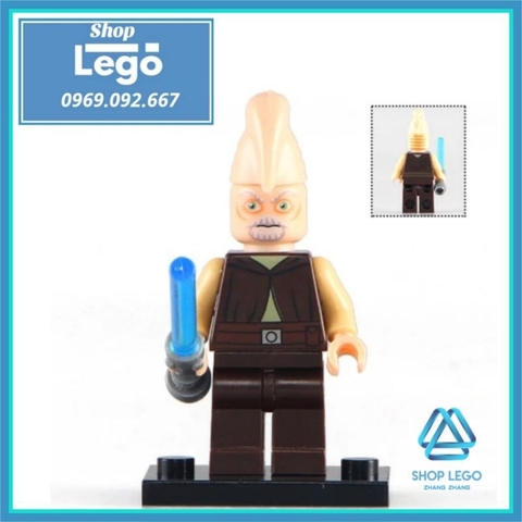 Xếp hình Star Wars Han Solo - Shaak Ti - Luminara Unduli - Luke Skywalker - Oola MTarkin Lego Minifigures POGO PG8051
