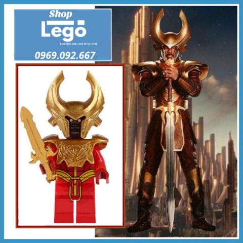 Xếp hình Heimdall - Thor : Ragnarok Lego Minifigures xinh Koruit Wm467