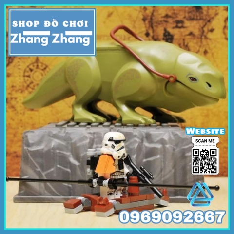 Xếp hình Star Wars quái thú Dewback tặng kèm Stormtrooper Lego Minifigures POGO PG636