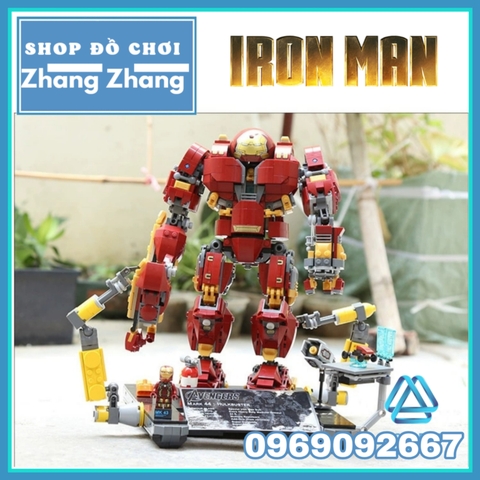[1363 hình] Xếp hình Iron man chế tạo Hulkbuster MK44 Age of Ultron Lego Minifigures Decool 7134