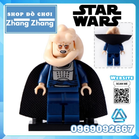 Xếp hình Star Wars Snowtrooper - Admiral - Fortuna - Han Solo - Lando - Stass - Jar Binks Lego Minifigures Pogo PG8050