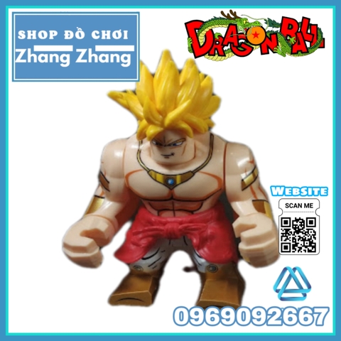 Xếp hình Dragon Ball Z: Broly – Second Coming Super Saiyan huyền thoại Bigfigures Lego Minifigures Kopf Kf6073 kf749