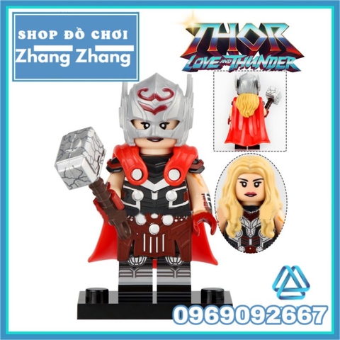 Đồ chơi xếp hình Thần sấm Ravager Thor Valkyrie Korg Star Lord God Butcher Jane Foster Minifigures Xinh X0339