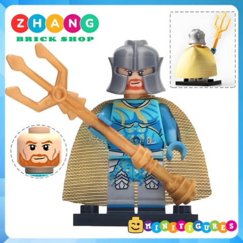 Xếp hình Aquaman Đế Vương Atlantics - Mera - Black Manta - Vulko - Atlanna - Nereus - Orm Lego Minifigures Xinh X0237