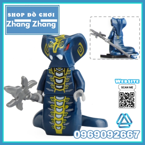 Xếp hình Ninjago Tộc rắn Chop rai Skales Acidicus Pythor Skalidor Bytar Rattla Fangdam Lego Minifigures Lele A025 032