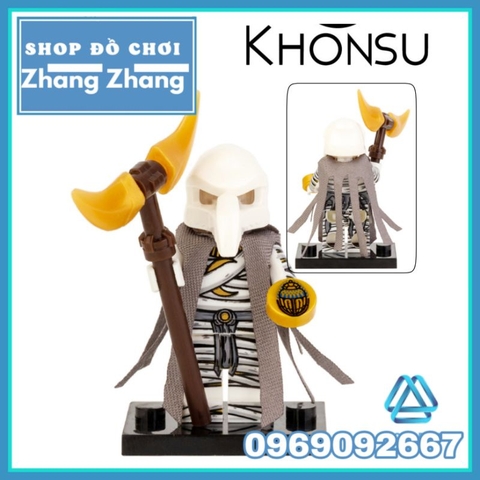 Đồ chơi xếp hình Khonsu thần cai quản mặt trăng trong Moon Knight Marvel Minifigures Xinh XH1897