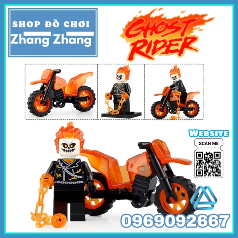 Xếp hình Ghost Rider Red Hood Danny Ketch The Caretaker Robbie Reyes Alejandra Jones Lego Minifigures Kopf KF6120