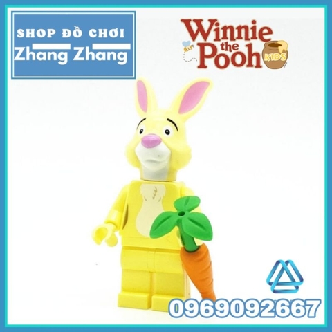 Đồ chơi xếp hình Gấu Winnie the Pooh gồm Piglet - Rabbit - Eeyore - Tigger Mô hình Minifigures Koruit 66001 66005