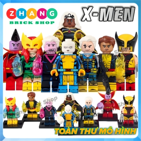 Đồ chơi xếp hình Xmen dị nhân Cable Jean Gray Storm Sunspot Wolverine Bastion Gladiator Morph Minifigures G0170