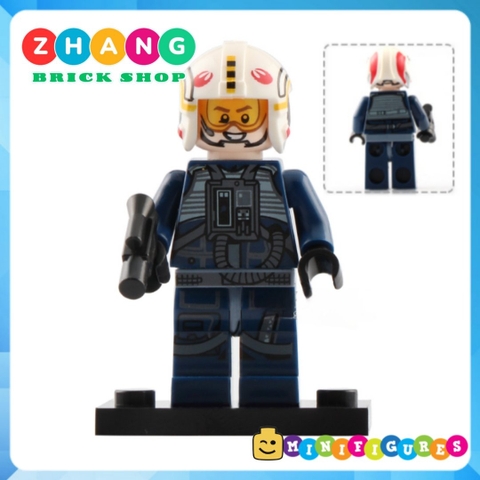 Xếp hình Star Wars Stormtrooper - Rebel Pilot - Flametrooper- Rebel Trooper Lego Minifigures Lele C041 048
