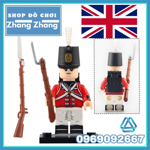 Đồ chơi xếp hình quân đội viễn chinh hoàng gia Anh thế kỷ 19 Minifigures Xinh N001 004