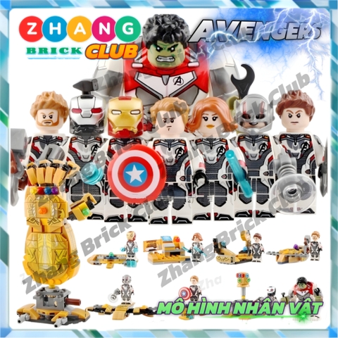 Xếp hình Captain Marvel WarMachine Iron Man Black Widow Hawkeye Thor Ant man Hulk Assemble Lego Minifigures SY SY1320
