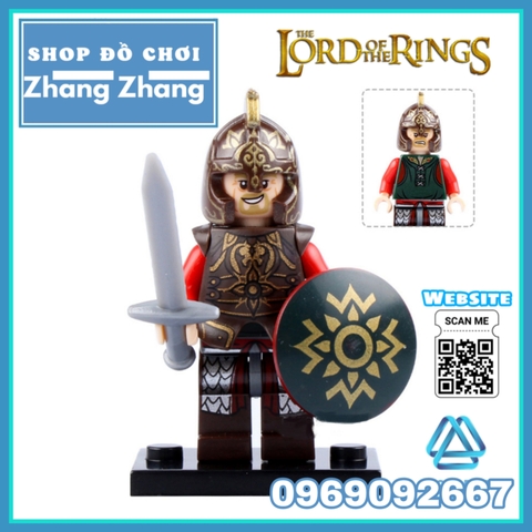 Xếp hình The Hobbit Theoden - Eomer - Rohan - Wormtongue - Boromir - Aragorn - Bowman Lego Minifigures Pogo PG8031