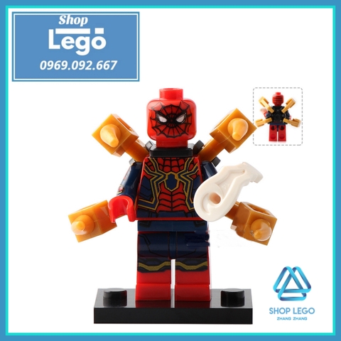 Xếp hình Iron man - Spider-man - Ebony Maw - Groot - Thor Dr Strage Black Widow Star-Lord Lego Minifigures Lele D033 040