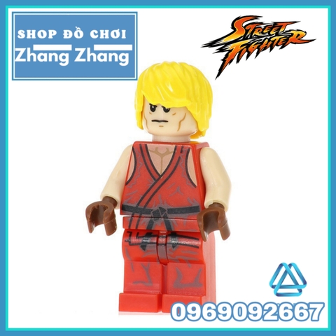 Xếp hình Street Fighter Ryu - Ken - Guile - Zangief - Honda- Dhalsim - Blanka - Vega Lego Minifigures Kopf KF8008