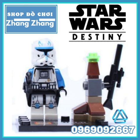Xếp hình Star Wars Yoda - Clone Trooper - Captain Rex - Jek-14 - Obi Wan - Han Solo Lego Minifigures SY195