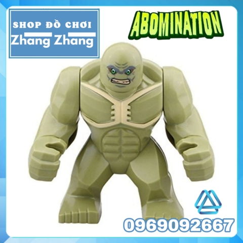 Xếp hình quái thú Abomination đối thủ của Hulk siêu anh hùng Marvel Lego Minifigures Kopf KF901