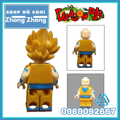 Xếp hình Dragon Ball Z Son Goku SSJ2 Trong 7 viên ngọc rồng Lego Minifigures Kopf KF389