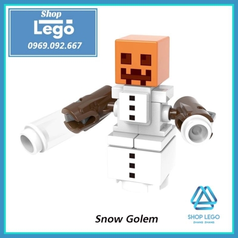 Xếp hình Minecraft Mooshroom - Slimes - Bat - Pillager - Snow Golem - Ravager - Guardian Lego Minifigures Xinh X0298