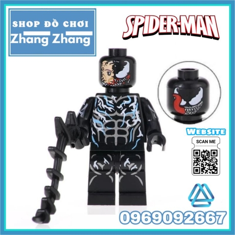 Đồ chơi xếp hình người nhện Spider man gồm Symbiote - Venom - Iron man - Deadpool - Wolverine Minifigures Kopf KF6054