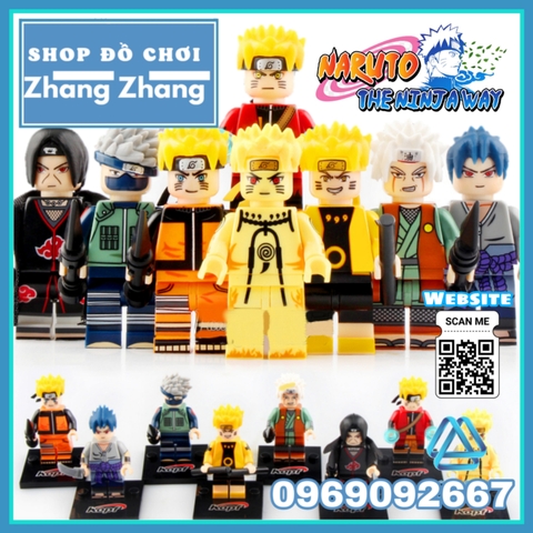 Xếp hình Naruto - Sasuke - Itachi - Jiraiya - Kakashi Lego Minifigures Kopf KF6078