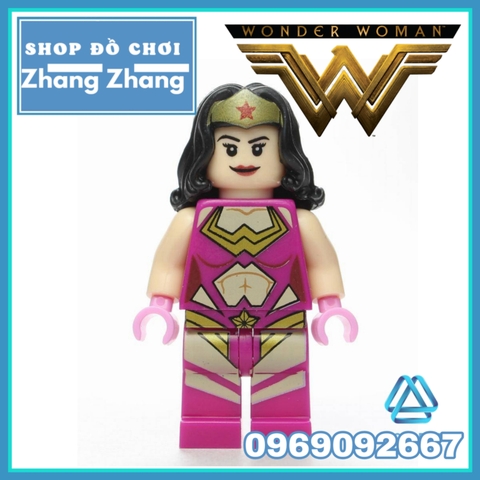 Xếp hình Wonder Woman Comics Lego Minifigures Kopf KF418 KF8028