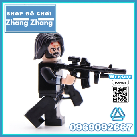 Xếp hình John Wick sát thủ chuyên nghiệp Lego Minifigures Koruit Wm830 Kopf KF1216