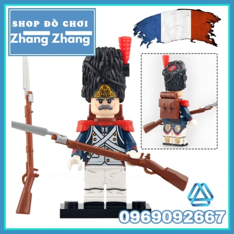 Đồ chơi xếp hình Quân viễn chinh đông dương Đế quốc Pháp thế kỷ 19 Minifigures N005 008