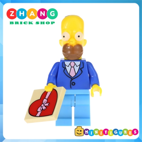 Đồ chơi xếp hình Gia đình Simsons Bartman - Marge Homer Nelson - Flanders Bart Milhouse Kopf KF6039