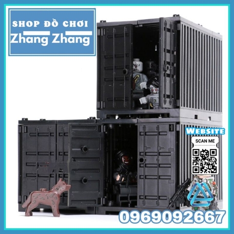 Đồ chơi xếp hình Thùng Container quân đội Minifigures