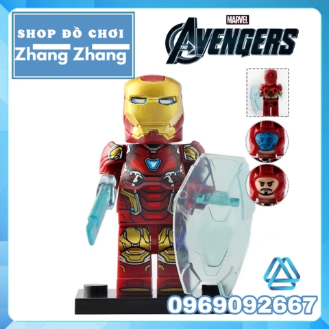Xếp hình Người sắt War Machine Hawkeye Pepper Mk85 Mk50 Hulk Iron Man Avengers : Endgame Lego Minifigures Koruit KT1026