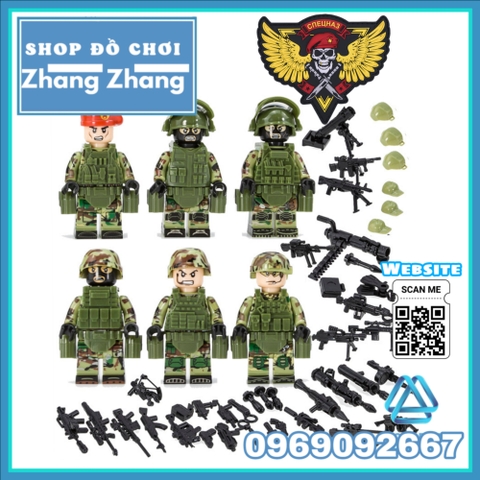 Đồ chơi Xếp hình Lực lượng đặc nhiệm Spetsnaz Alpha Nga tinh nhuệ giỏi nhất thế giới Lego Minifigures Tbstoy Tbs41-46